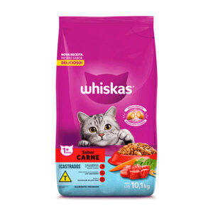 RAÇÃO WHISKAS CARNE CASTRADO 10.1KG