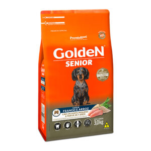 RAÇÃO GOLDEN SENIOR FRANGO E ARROZ 3KG