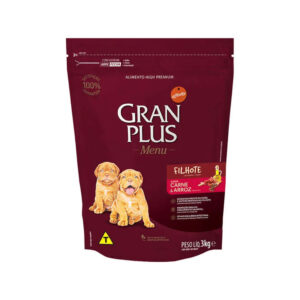 RAÇÃO GRAN PLUS MENU CARNE E ARROZ 3KG