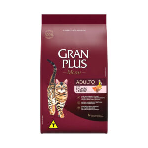 RAÇÃO GRAN PLUS MENU SALMÃO E ARROZ 1KG