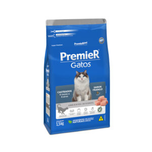 RAÇÃO PREMIER FRANGO GATOS CASTRADOS 1,5KG