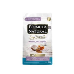 FÓRMULA NATURAL DOG BISCUITS ABÓBORA, COCO E QUINOA CÃES ADULTOS 250G