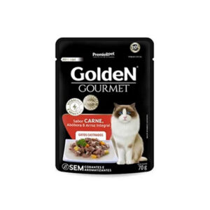 GOLDEN GOURMET GATOS CASTRADOS CARNE COM ABÓBORA E ARROZ INTEGRAL